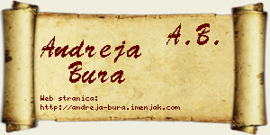 Andreja Bura vizit kartica